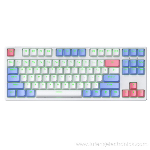 Bluetooth keyboard with PBT three-color bump key cap